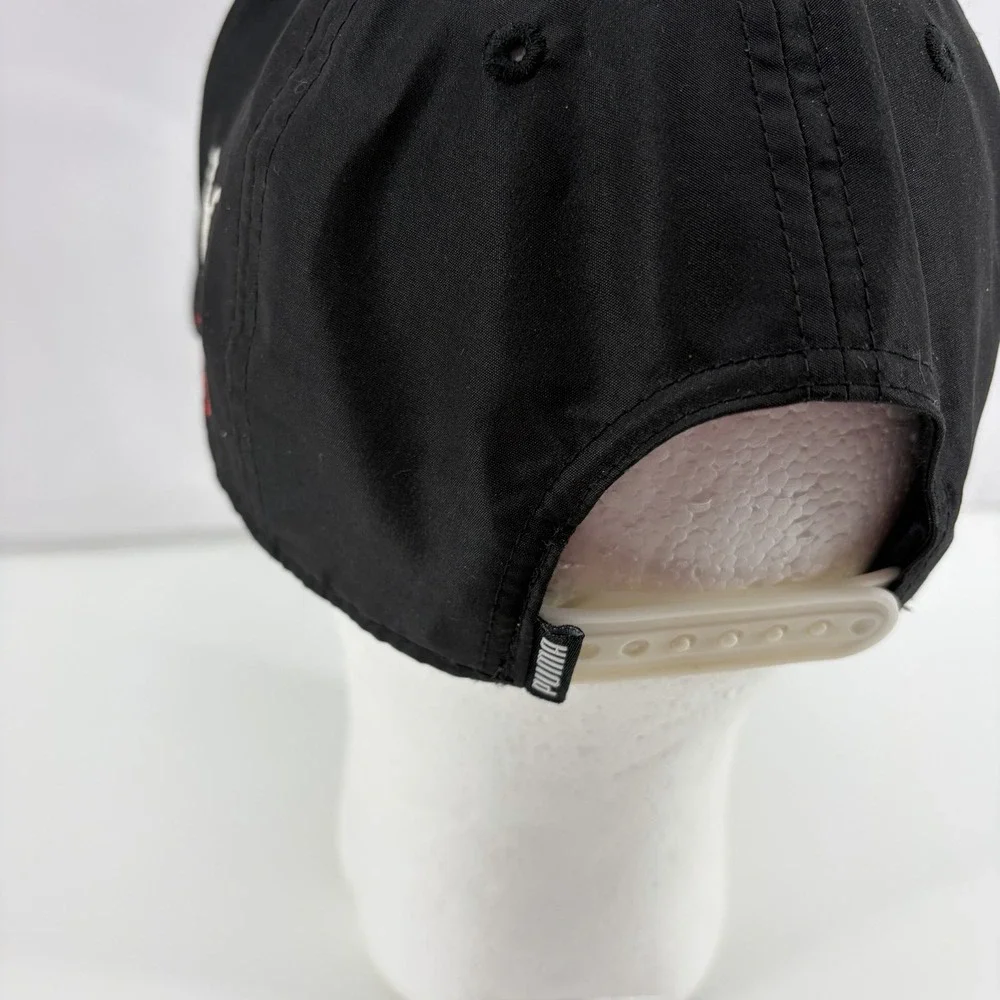 PUMA Estate 2.0 Snapback Adjustable Cap Black Structured Flat Brim Men's